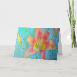 Tiger Lily Birthday Card Karte