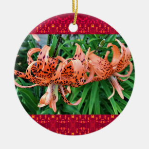 Tiger Lily Blume Keramik Ornament