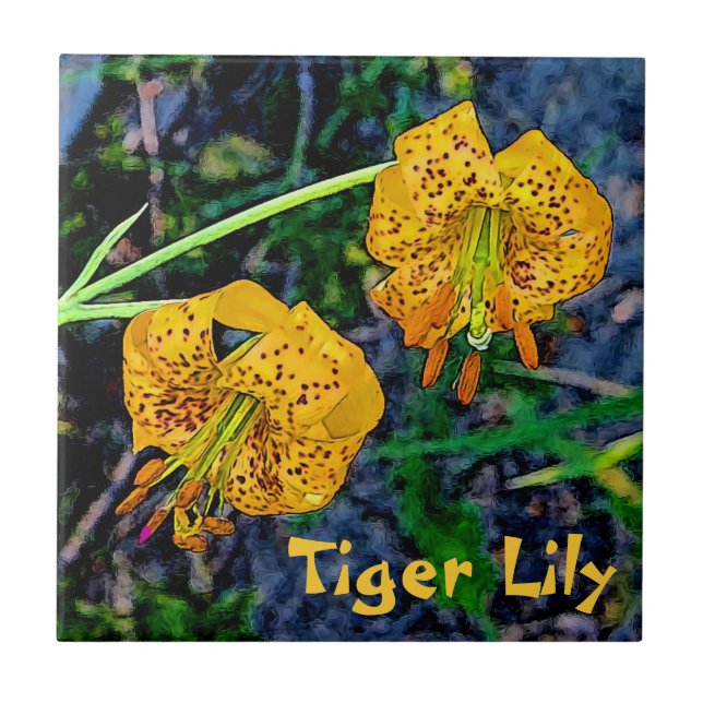 Tiger Lily Fliese (Vorderseite)