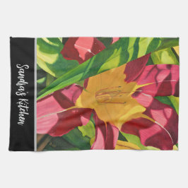 Tiger Lily Floral Geschirrtuch