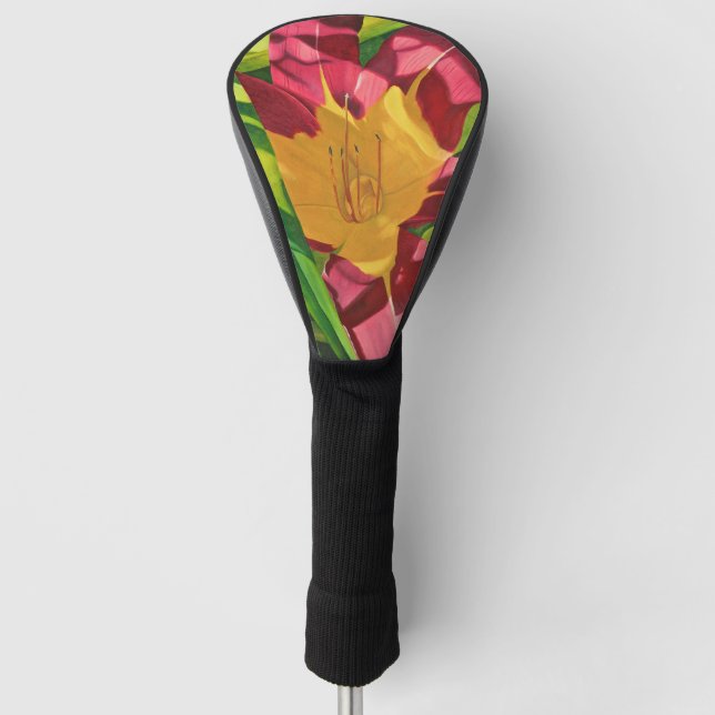 Tiger Lily Floral Golf Headcover (Vorderseite)