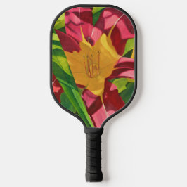 Tiger Lily Floral Pickleball Schläger