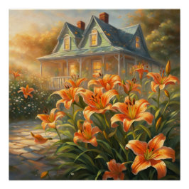 Tiger Lily Flower Poster