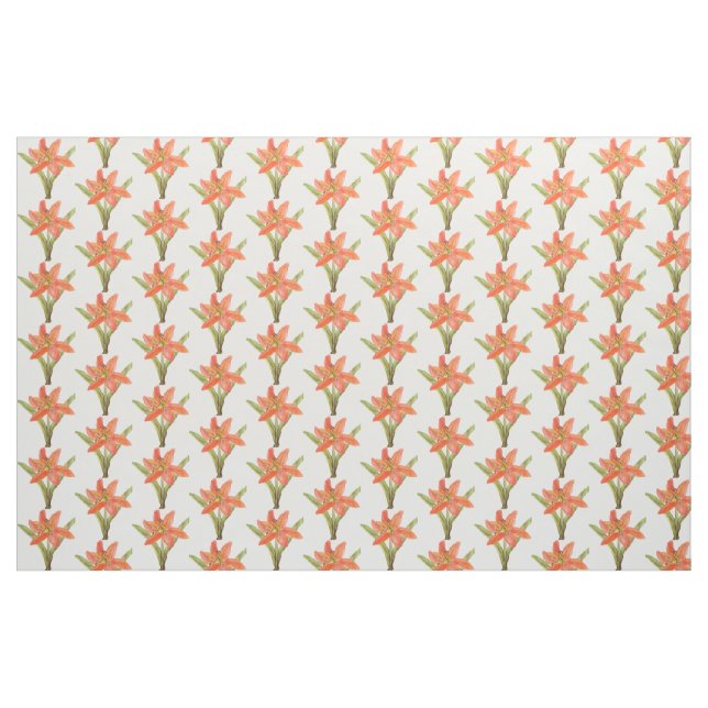Tiger Lily Gemustert Fabric Stoff (Yard (91,4 cm))