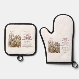 Tiger-Lily kann mit Wunderland sprechen Ofenhandschuh & Topflappen-Set