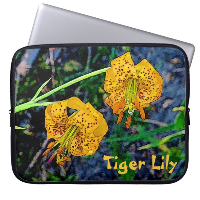 Tiger Lily Laptopschutzhülle (Vorderseite)