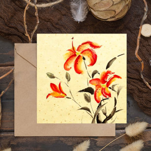 Tiger Lily - rot Karte