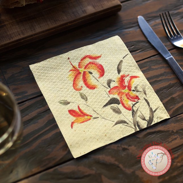 Tiger Lily - rot Serviette (Von Creator hochgeladen)