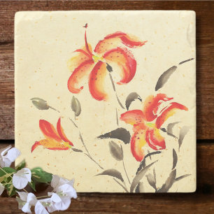Tiger Lily - rot Steinuntersetzer