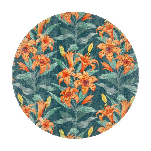 Tiger Lily Schneidebrett (Vorderseite)