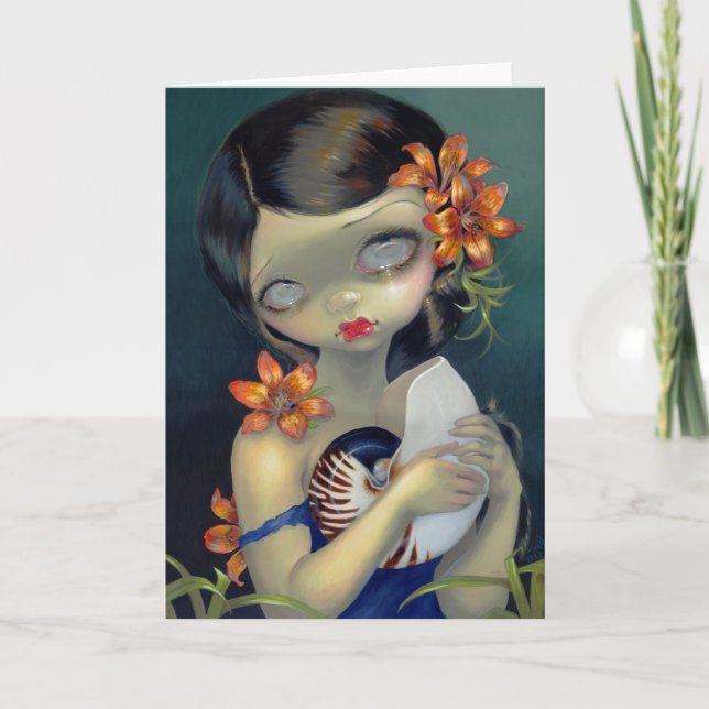 "Tiger Lily, Tiger Nautilus" Grußkarte Karte (Vorderseite)