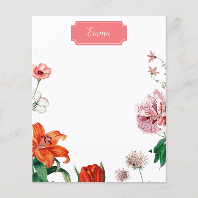 Tiger Lily Tulip und Pink Blume (Vorderseite)