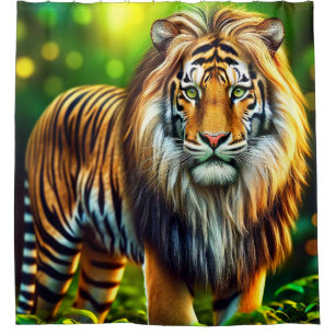 Tiger Lion Duschvorhang