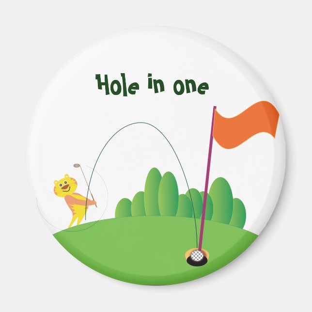 Tiger: Loch in One Magnet (Vorne)