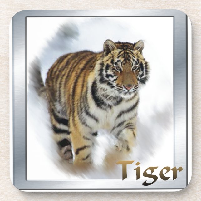 Tiger Lovers Kunst Untersetzer (Vorderseite)