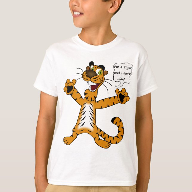 Tiger, Löwen und Gewehre T-Shirt (Vorderseite)