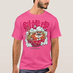 Tiger Lunch Bowl Noodles Japanischer Ramen Soup 29 T-Shirt