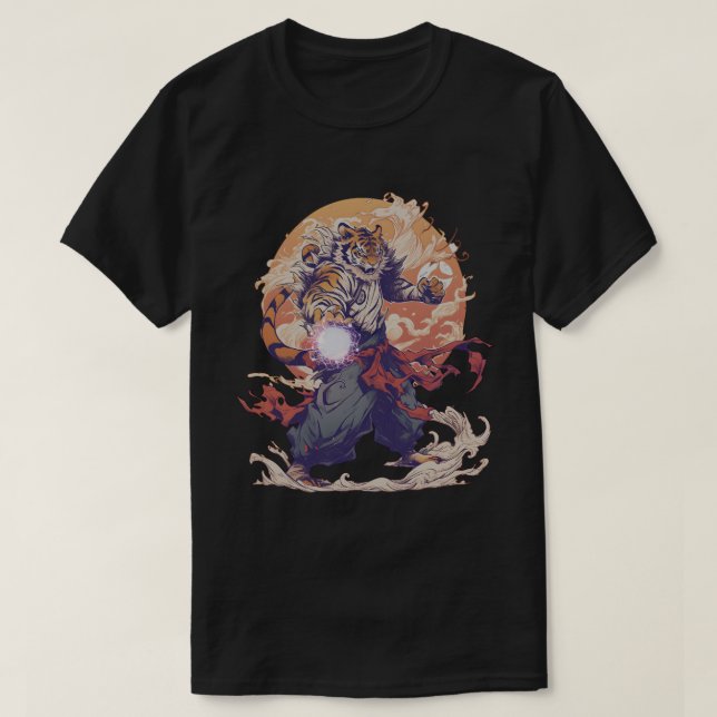 Tiger Mage Anime Art T-Shirt (Design vorne)