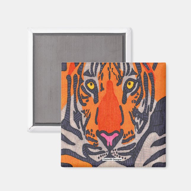 Tiger - Magnet (Vorderseite/Rückseite)