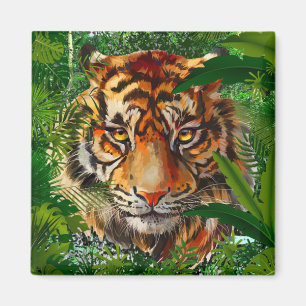 Tiger Magnet - Naturdschungel Große Katzen