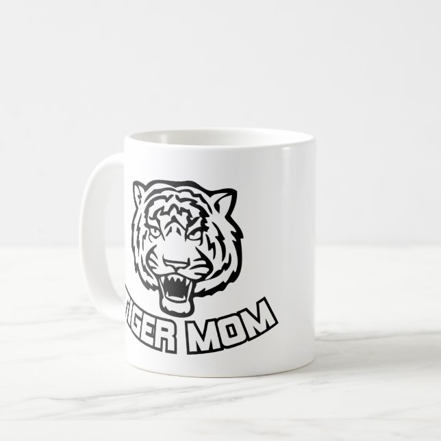 Tiger Mama Kaffee Tasse (Vorderseite Links)
