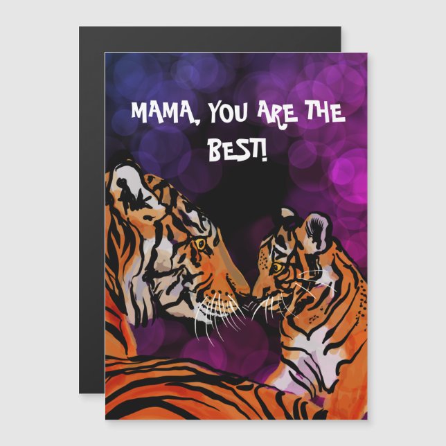 Tiger-Mama-Postkarte Magnetkarte (Vorne/Hinten)
