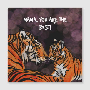Tiger-Mama-Postkarte Magnetkarte