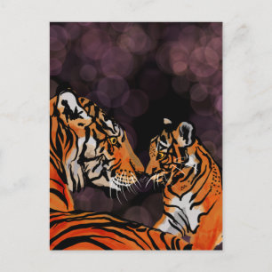 Tiger-Mama-Postkarte Postkarte