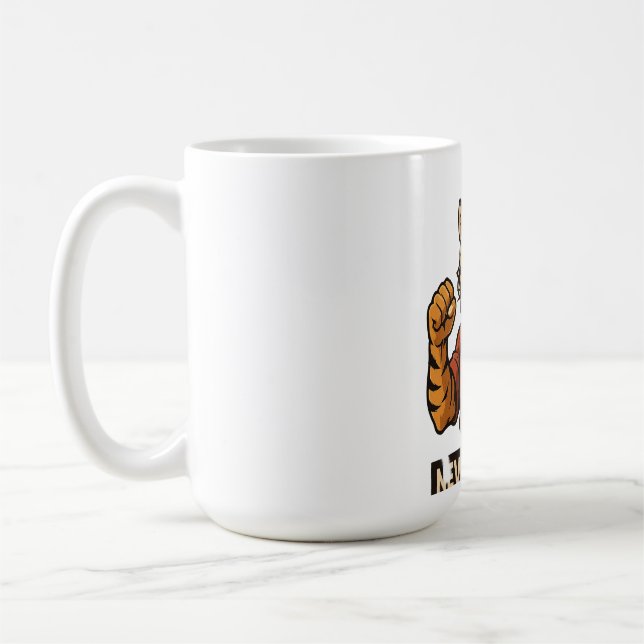 Tiger Martial Arts - Never Give up motivational  Kaffeetasse (Links)