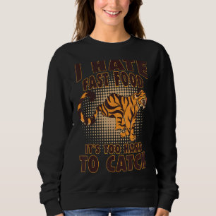 Tiger Meme Big Cat Wild Animal Retro Fast Food Sweatshirt