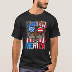 Tiger Merica 4. Juli Fearless Tiger Roaring Pa T-Shirt