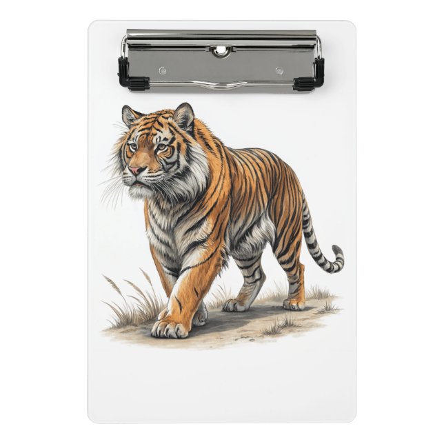 Tiger Mini Klemmbrett (Vorderseite)