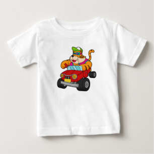 Tiger mit Auto Baby T-shirt