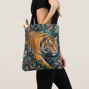 Tiger mit Bernstein-Augen Fantasy-Dschungelflora