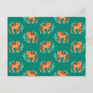 Tiger mit Blume Postkarte