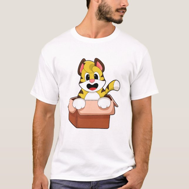 Tiger mit Box T-Shirt (Vorderseite)