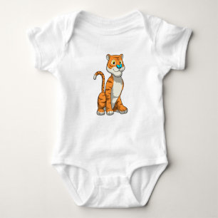 Tiger mit Butterfly Baby Strampler
