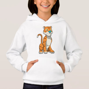 Tiger mit Butterfly Hoodie