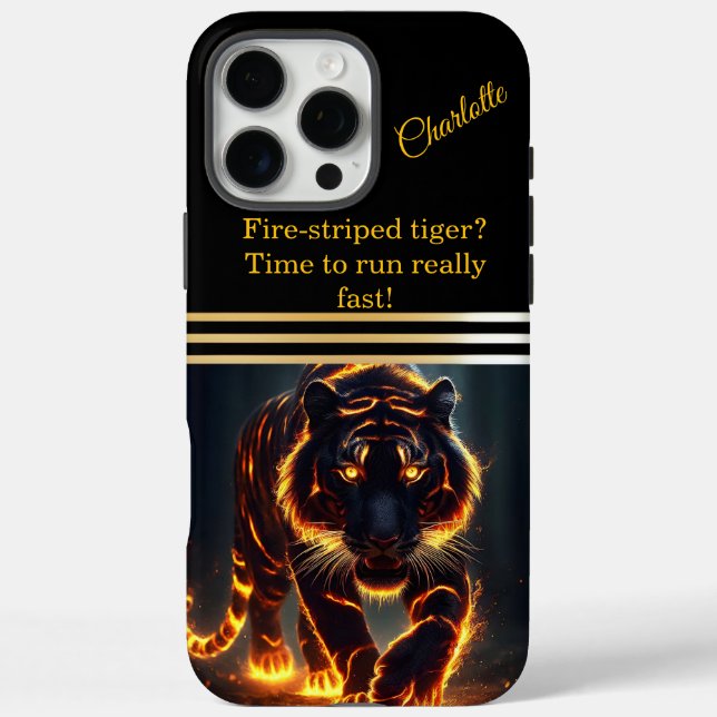 Tiger mit fiery Radiance Case-Mate iPhone Hülle (Rückseite)