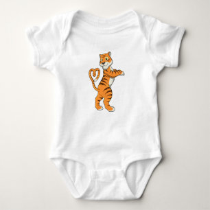 Tiger mit Herz Baby Strampler