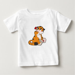 Tiger mit Herz Baby T-shirt