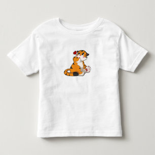 Tiger mit Herz Kleinkind T-shirt