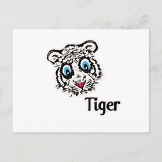 Tiger mit Herz Postkarte