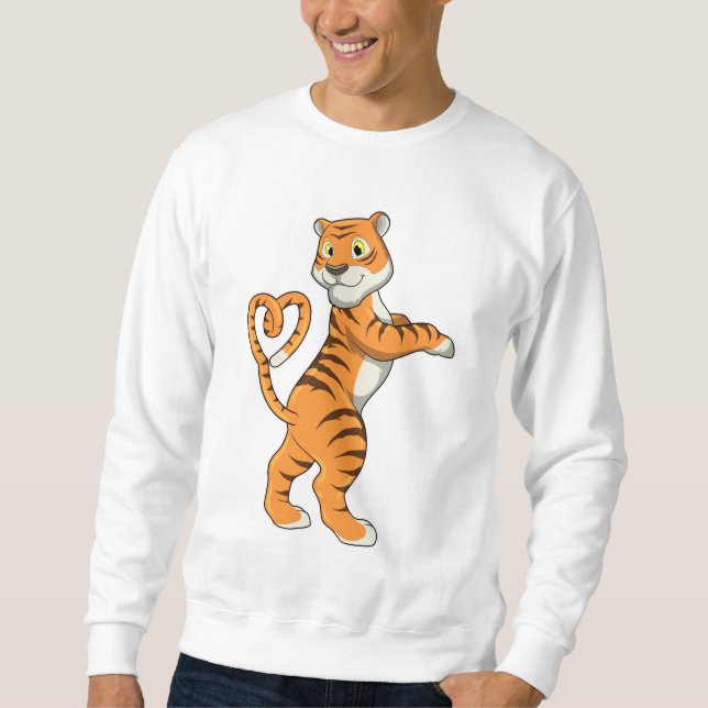 Tiger mit Herz Sweatshirt (Vorderseite)