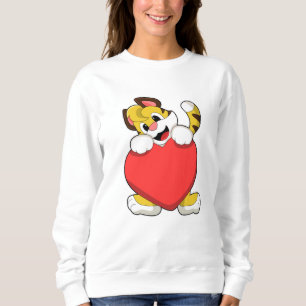 Tiger mit Herz Sweatshirt