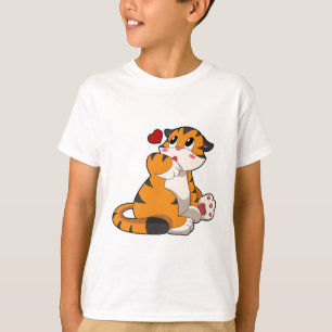 Tiger mit Herz T-Shirt