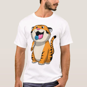 Tiger mit Lollipop T-Shirt