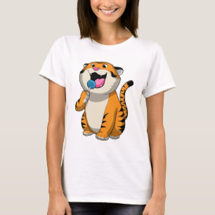 Tiger mit Lollipop T-Shirt
