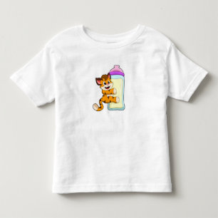 Tiger mit Milchflasche Kleinkind T-shirt
