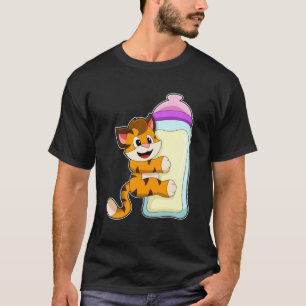 Tiger mit Milchflasche T-Shirt